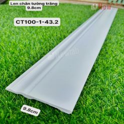 Phào Chỉ -Mã Len Chân Tường Nhựa PS Trắng 9.8cm CT100-1-43.2