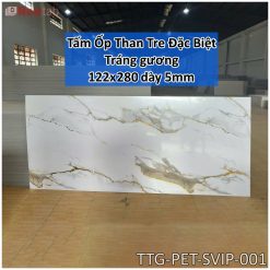 Tấm Ốp Than Tre Bóng Gương  Độ Dày 5mm -Mã PET-SVIP-001