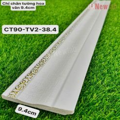 Phào Chỉ -Mã Phào Chân Nhựa PS Hoa Văn 9.4cm CT90-TV-38.4