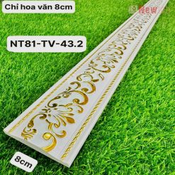 Phào Chỉ -Mã Phào Chỉ Nhựa PS Hoa Văn 8cm NT81-TV-43.2