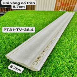 Phào Chỉ -Mã Phào Cổ Trần Nhựa PS Chỉ Vàng 8.7cm PT81-TV-38.4