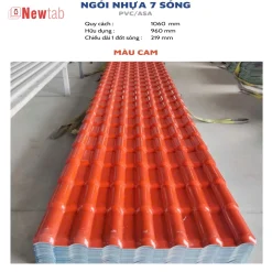 Ngói Nhựa 7 Sóng  - Màu Cam