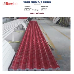 Ngói Nhựa 7 Sóng  - Màu Đỏ Đô