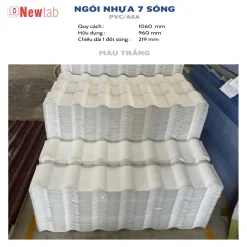 Ngói Nhựa 7 Sóng  - Màu Trắng