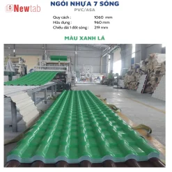 Ngói Nhựa 7 Sóng  - Màu Xanh Lá