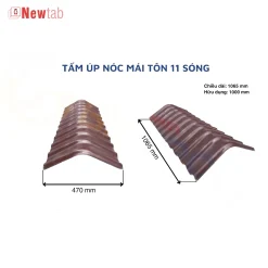 Tấm Úp Nóc Mái Tôn 11 Sóng
