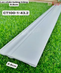 Phào Chỉ -Mã Len Chân Tường Nhựa PS Trắng 9.8cm CT100-1-43.2