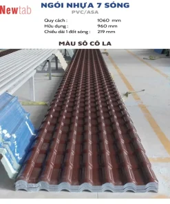 Ngói Nhựa 7 Sóng  - Màu Socola