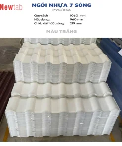 Ngói Nhựa 7 Sóng  - Màu Trắng