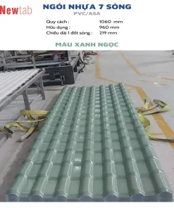 Ngói Nhựa 7 Sóng  - Màu Xanh Ngọc