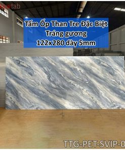 Tấm Ốp Than Tre Bóng Gương  Độ Dày 5mm -Mã PET-SVIP-002