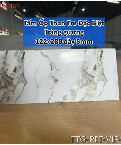 Tấm Ốp Than Tre Bóng Gương  Độ Dày 5mm -Mã PET-VIP-07