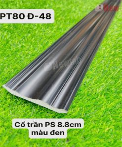 Phào Chỉ -Mã Phào Cổ Trần Nhựa PS Đen 8.8cm PT80D-48