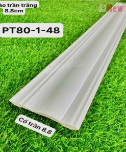 Phào Chỉ -Mã Phào Cổ Trần Nhựa PS Trắng 8.8cm PT80-1-48
