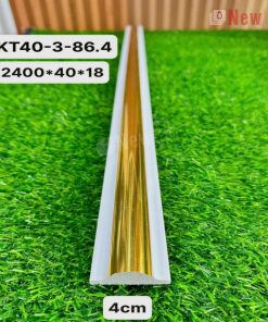 Phào Chỉ -Mã Phào Nhựa PS Trắng Chỉ Vàng 4cm KT40-3-86.4