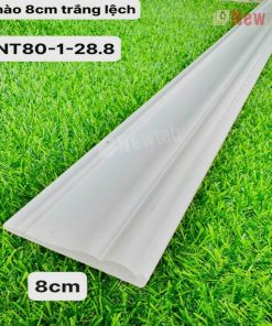Phào Chỉ -Mã Phào Nhựa PS Trắng Lệch 8cm NT80-1-28.8