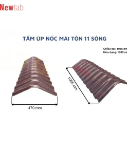 Tấm Úp Nóc Mái Tôn 11 Sóng