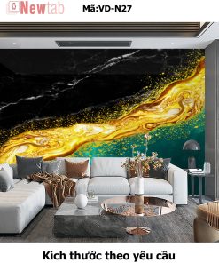 Tranh Tráng Gương Vân Đá Độc Quyền -Mã VD-N27