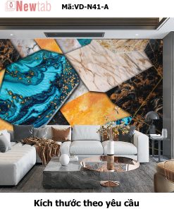 Tranh Tráng Gương Vân Đá Độc Quyền -Mã VD-N41-A