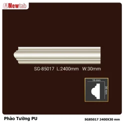Phào Tường  Hoa Văn Phù Điêu Nhựa PU Mã SG85017 2400X30