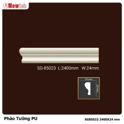 Phào Tường  Hoa Văn Phù Điêu Nhựa PU Mã SG85023 2400X24