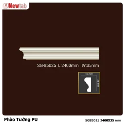 Phào Tường  Hoa Văn Phù Điêu Nhựa PU Mã SG85025 2400X35