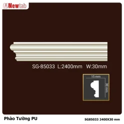 Phào Tường  Hoa Văn Phù Điêu Nhựa PU Mã SG85033 2400X30