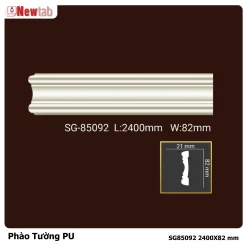 Phào Tường  Hoa Văn Phù Điêu Nhựa PU Mã SG85092 2400X82
