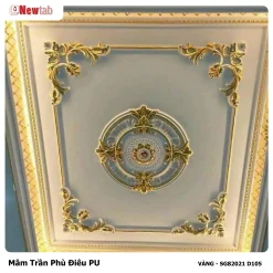 Mâm Trần Hoa Văn Phù Điêu Nhựa Pu Mã VÀNG - SG82021 D105