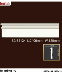 Phào Tường  Hoa Văn Phù Điêu Nhựa PU Mã SG850134 2400x120