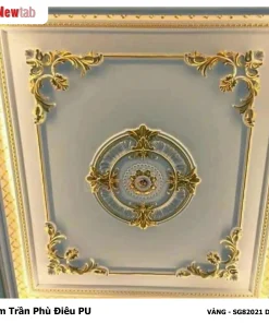 Mâm Trần Hoa Văn Phù Điêu Nhựa Pu Mã VÀNG - SG82021 D105